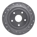 63113012R - : DFC Brake Rotor - Drilled and Slotted - Silver for DYNAMIC FRICTION Image