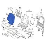 LK4Z9964416HB - Body: Seat Back Cover for Ford: Transit-150, Transit-250, Transit-350, Transit-350 HD Image