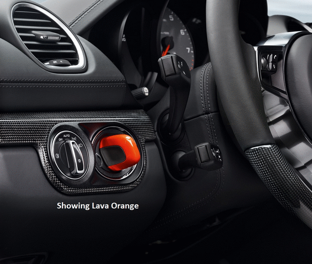 99104480121M5D - Interior: Ignition Starter Switch, Painted for Porsche: 718 Boxster, 718 Cayman, Macan Image