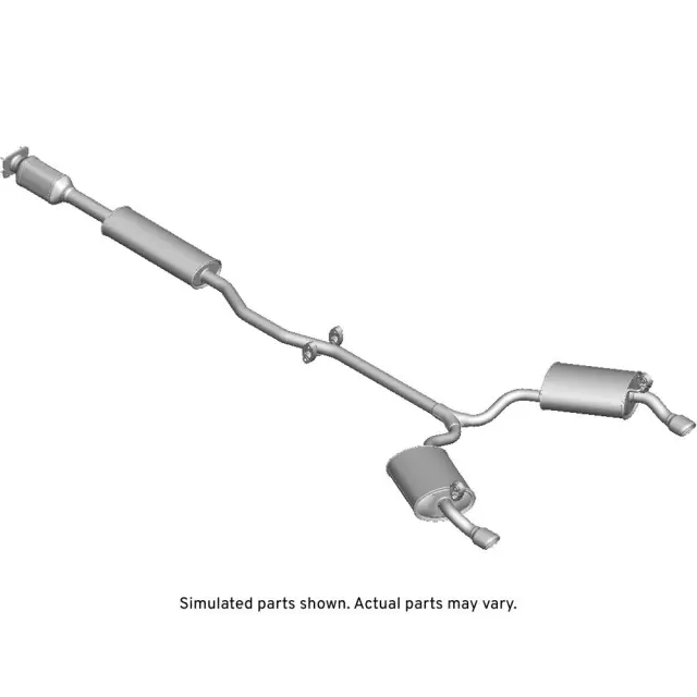 15921940 - : Exhaust Muffler Assembly with 3-Way Catalytic Converter, Insulator, and Studs for GM Image