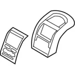 7T4Z7804302BB - Body: Center Bezel for Ford: Edge Image