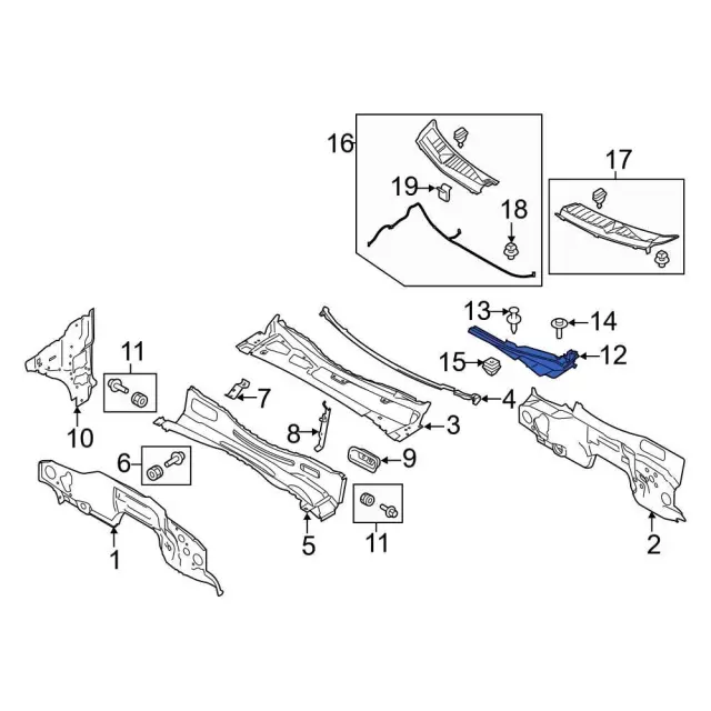 Cowl Extension - Ford (HC3Z-25021A37-C)