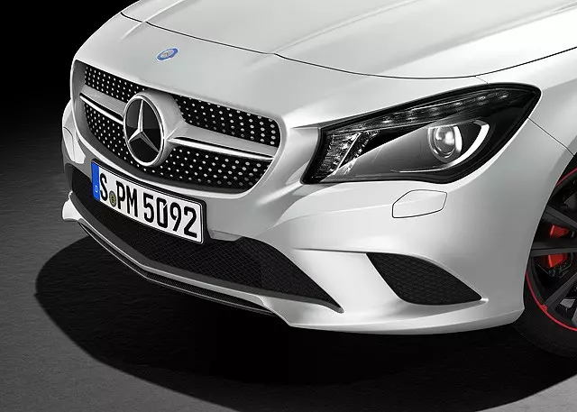 1178803700 - Exterior: Front Apron Spoiler Lip - Carbon-Style for Mercedes-Benz: CLA250, CLA45 AMG Image