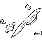 HC3Z2503599BA - Body: Windshield Pillar Trim for Ford: F-250 Super Duty, F-350 Super Duty, F-450 Super Duty Image