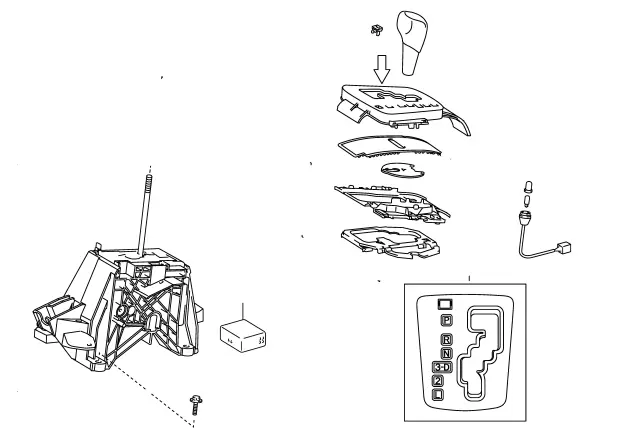 3356012340 - Automatic Transmission: Gear Shift Assembly for Toyota Image