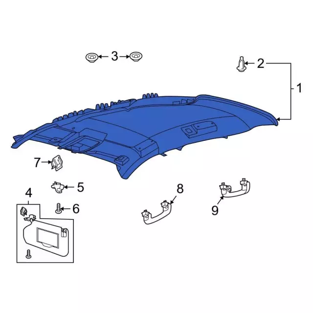 M1PZ7851916AF - : Headlining Roof for Ford Image