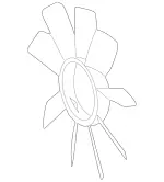 1122000023 - : Fan for Mercedes-Benz Image