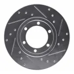63180056R - : DFC Brake Rotor - Drilled and Slotted - Silver for DYNAMIC FRICTION Image