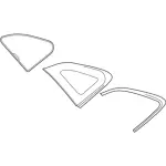EJ7Z7829710A - : Quarter Glass for Ford Image