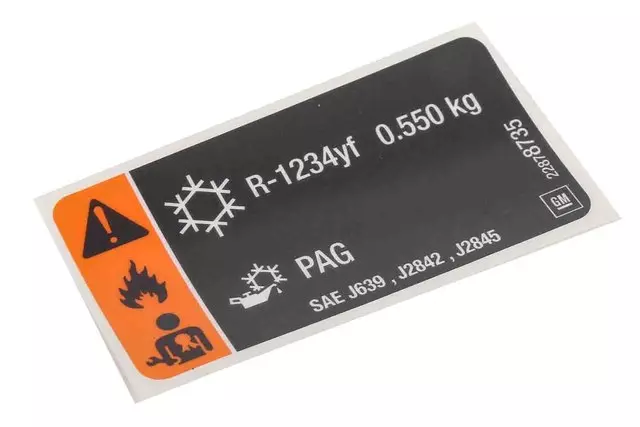 22878735 - Body: AC Label for Cadillac: ATS, CTS | Chevrolet: Camaro Image