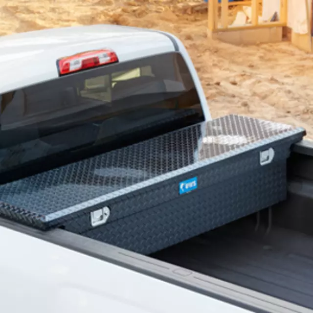 19303349 - Bed Products: Bed Tool Box Low Profile By Thule for Chevrolet: Silverado 1500, Silverado 1500 Classic, Silverado 1500 HD Classic, Silverado 1500 LD, Silverado 1500 LTD, Silverado 2500 HD, Silverado 2500 HD Classic, Silverado 3500 Classic, Silverado 3500 HD | GMC: Sierra 1500, Sierra 1500 Classic, Sierra 1500 HD Classic, Sierra 1500 Limited, Sierra 2500 HD, Sierra 2500 HD Classic, Sierra 3500 Classic, Sierra 3500 HD Image