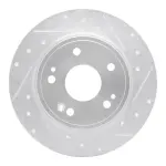 63159071R - : DFC Brake Rotor - Drilled and Slotted - Silver for DYNAMIC FRICTION Image