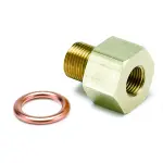 2266 - : FITTING, ADAPTER, METRIC, M12X1 MALE TO 1/8" NPTF FEMALE, BRASS for AutoMeter Image