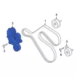 L1MZ6A228E - Cooling System: Belt Tensioner for Ford: Explorer, Police Interceptor Utility Image