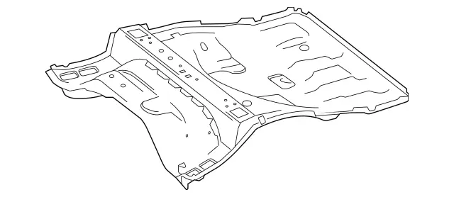 1666100475 - Substructure: Spare Wheel Well for Mercedes-Benz: GLE300d, GLE350, GLE400, GLE43 AMG, GLE450 AMG, GLE63 AMG, GLE63 AMG S, ML250, ML350, ML400, ML550, ML63 AMG Image image