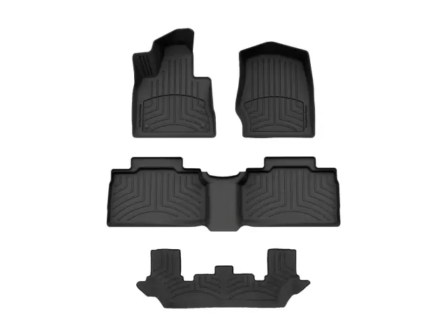 441716124415754IM - : Black FloorLiner™ HP, Front and 2nd &amp; 3rd Row for WeatherTech Image