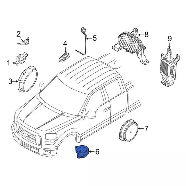 Front Dr Speaker - Ford (MU5Z-18808-D)