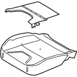 FJ5Z78632A22H - Body: Seat Cushion Pad for Ford Image