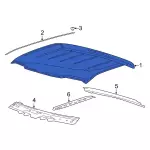 LC3Z2550202B - Body: Roof Panel for Ford: F-250 Super Duty, F-350 Super Duty, F-450 Super Duty Image