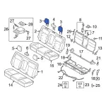 KB3Z26611A08CC - Body: Headrest, Center for Ford Image