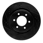 63354287L - : DFC Brake Rotor - Drilled and Slotted - Black for DYNAMIC FRICTION Image