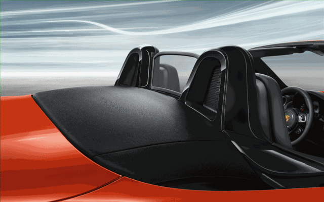 98204480020 - Exterior: Roll Bar Painted In Black (High-Gloss) for Porsche: 718 Boxster Image