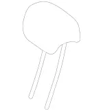 17797087007C70 - Body: Headrest, Center for Mercedes-Benz Image