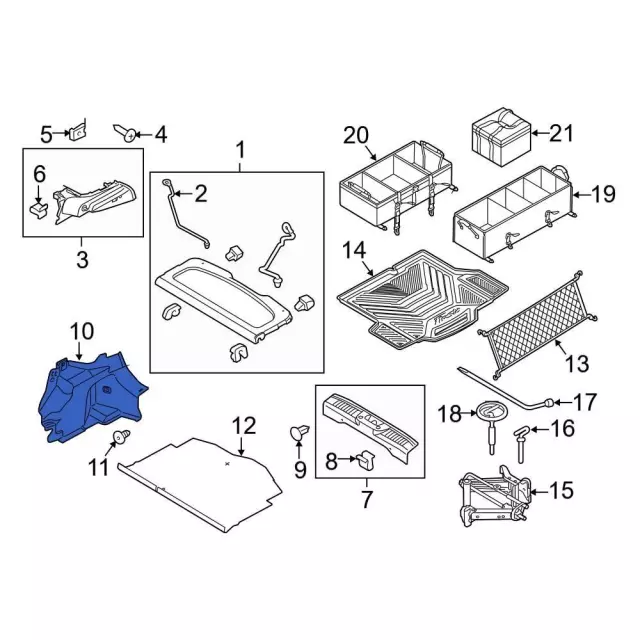 AE8Z5831012AA - Body: Trunk Side Trim for Ford: Fiesta Image