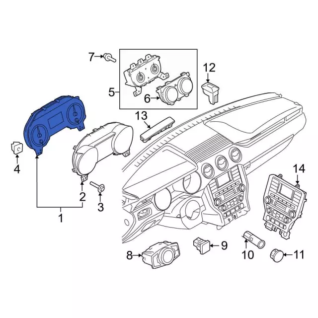 GR3Z10849CH - : Cluster Assembly for Ford Image