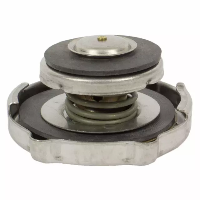 E5TZ8100A - Cooling System: Radiator Cap for Ford: Aerostar, Bronco, Bronco II, E-150, E-150 Club Wagon, E-150 Econoline, E-150 Econoline Club Wagon, E-250, E-250 Econoline, E-250 Econoline Club Wagon, E-350 Club Wagon, E-350 Econoline, E-350 Econoline Club Wagon, E-350 Super Duty, E-450 Econoline Super Duty, E-450 Super Duty, Econoline Super Duty, Explorer, F-150, F-250, F-250 HD, F-350, F-Super Duty, LTD, Mustang, Ranger | Lincoln: Continental, Mark VII, Town Car | Mercury: Capri, Cougar, Marquis, Mountaineer Image