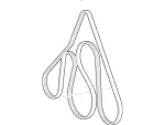 F75Z8620BA - Cooling System: Serpentine Belt for Ford Image