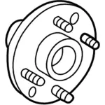 3F2Z1104AA - Brakes: Hub Assembly for FORD Image