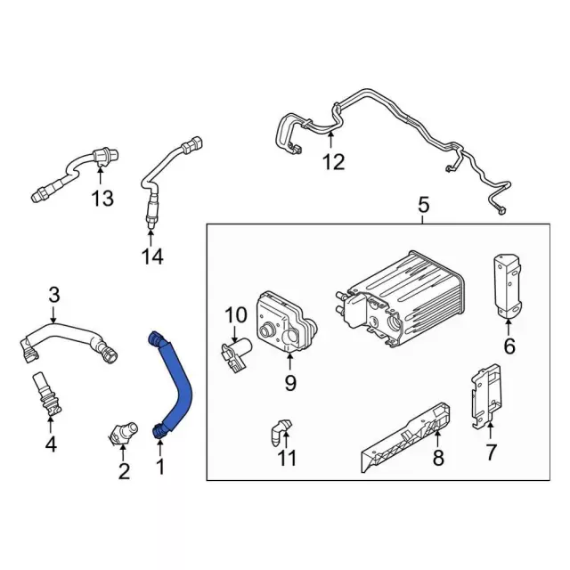 LC3Z6758A - : Crankcase Tube for Ford: F-250 Super Duty, F-350 Super Duty Image
