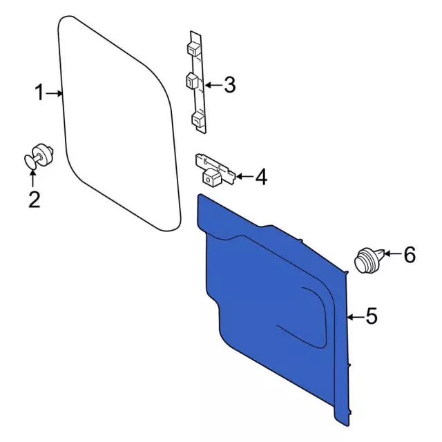 CK4Z6145221AL - : Lower Trim for Ford: E-Transit, Transit-150, Transit-250, Transit-350, Transit-350 HD Image