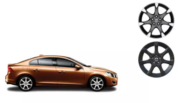 31414019 - : Aluminum Rim Fortuna 8 X 18in - Black Stone for Volvo: S60, S60 Cross Country, S80 Image