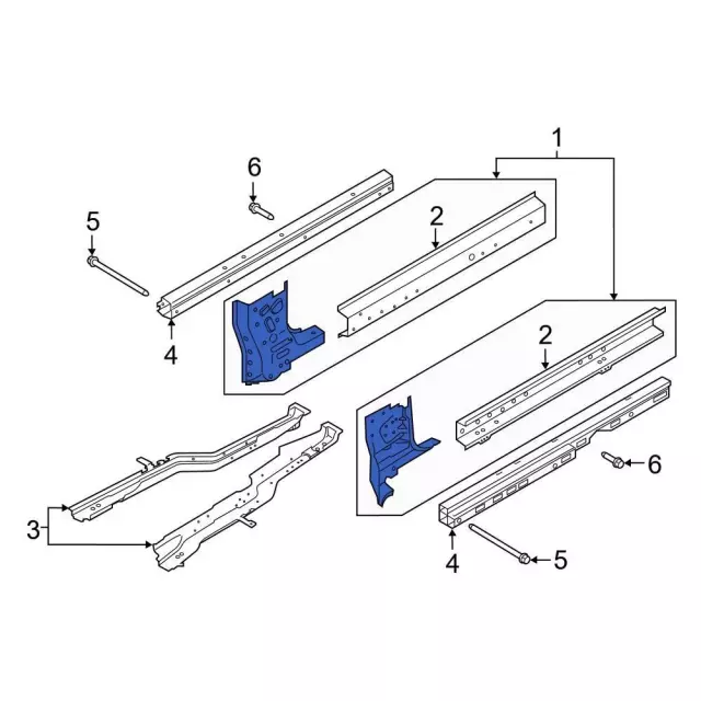L1MZ7810110E - Body: Side Member for Ford: Explorer, Police Interceptor Utility | Lincoln: Aviator Image