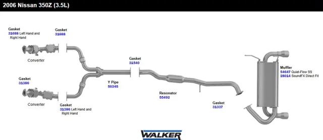 54647 - : Exh Muffler Assembly for Walker Exhaust Image