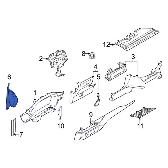 LJ6Z78044C60AA - Body: Side Cover for Ford: Escape Image