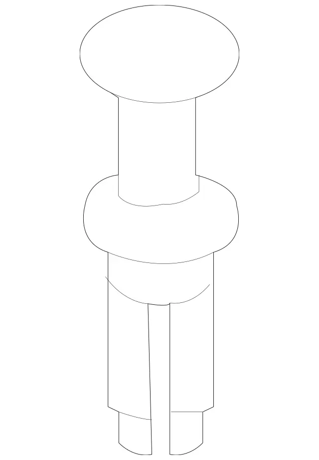 1249900492 - Body: Wheelhouse Liner Rivet for Mercedes-Benz Image