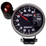 3699 - : GAUGE, TACHOMETER, 5", 10K RPM, PEDESTAL W/ EXT. SHIFT-LITE, SPORT-COMP II for AutoMeter Image