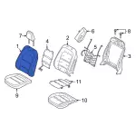 LJ6Z7864417EC - Body: Seat Back Cover for Ford: Escape Image