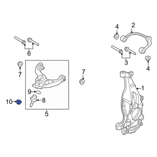 W720110S440 - : Lower Ball Joint Nut for Ford Image