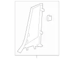 16669027258Q96 - Body: Lower Center Pillar Trim for Mercedes-Benz Image