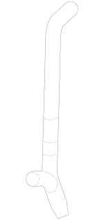 2215010284 - Radiator: Filling Hose for Mercedes-Benz: CL65 AMG Image