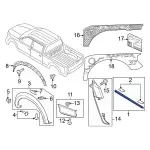 ML3Z84291A41AB - Body: Upper Molding for Ford Image