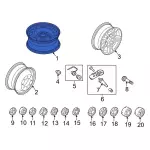 JC3Z1007E - Suspension: Wheel Assembly for Ford Image