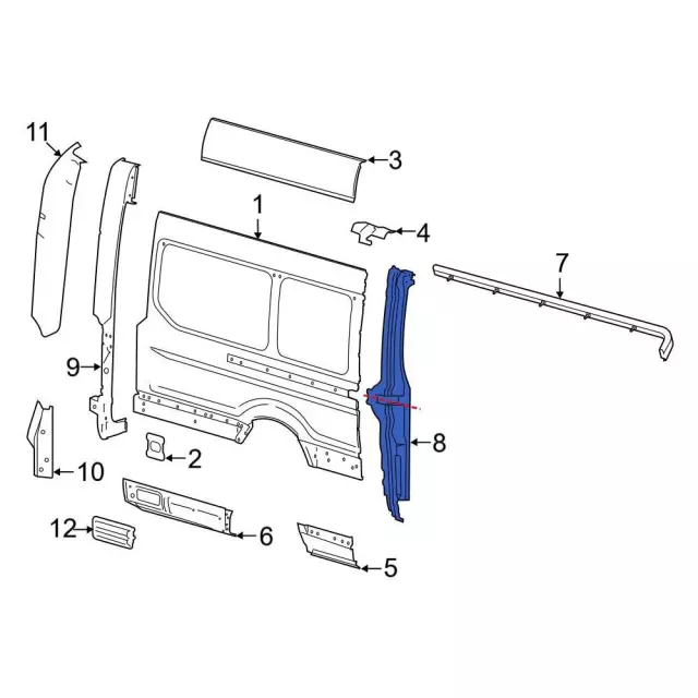 LK4Z6124382C - Body: Front Pillar for Ford Image