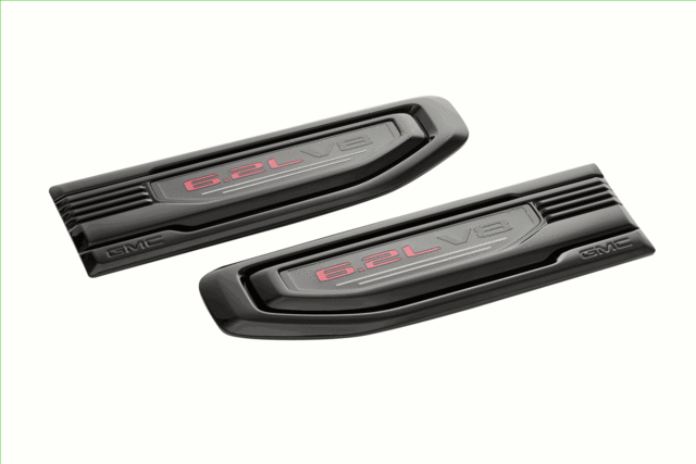 Sierra 6.2L V8 Fender Vent Emblems - Black - GM (86532094)