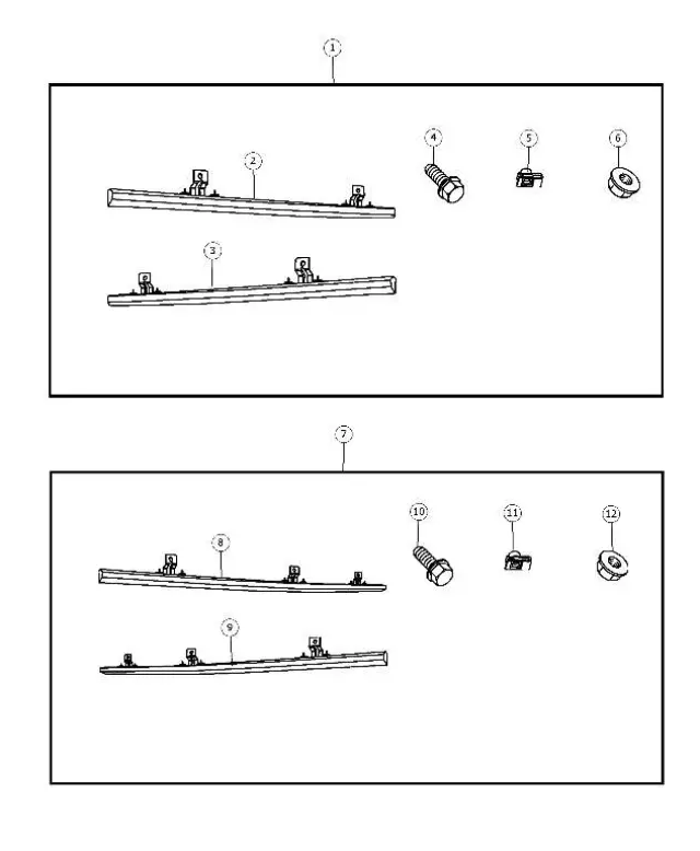 68253767AB - Mopar Accessories - Component Parts: Body Side Sill, Left for Jeep: Wrangler, Wrangler JK Image