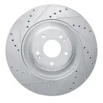 63103070L - : DFC Brake Rotor - Drilled and Slotted - Silver for DYNAMIC FRICTION Image